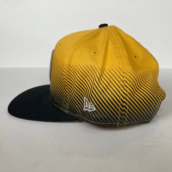 Pittsburgh Steelers New Era Dashed Lines Snapback Hat 9fifty Cap Yellow Black - Picture 4 of 10